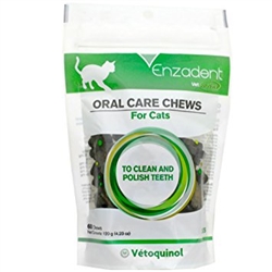 Enzadent Oral Care Chews for Cats Poultry Flavor (60 count)