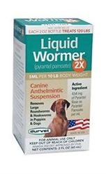 Durvet Liquid Wormer 2X Canine Anthelmintic Suspension, 2 oz